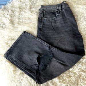 Top Shop - High Waisted, Cropped, Mom Jeans